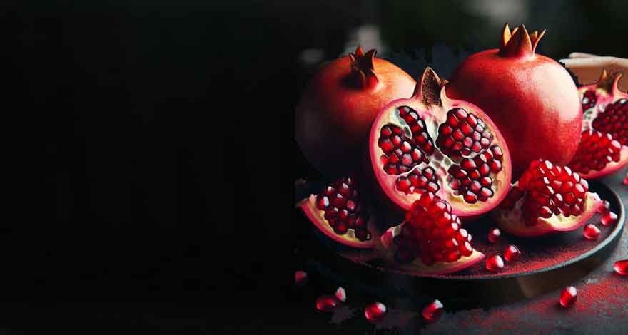 Pomegranate oil and powder Natural, Organic products for skin, beauty, taste